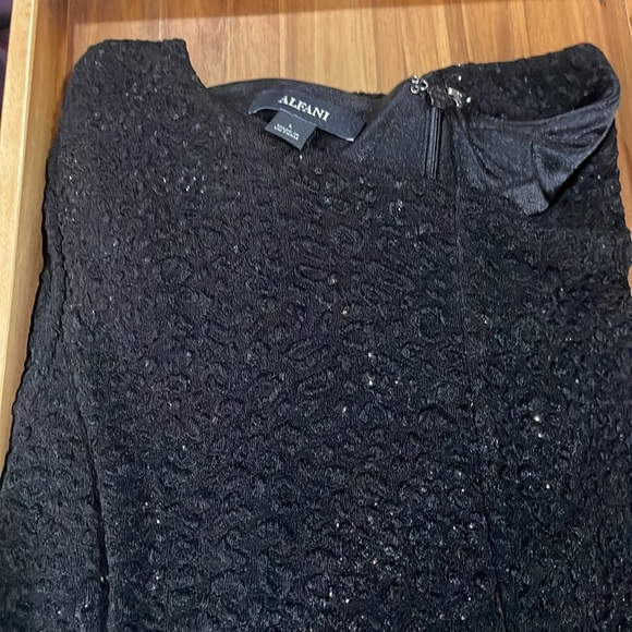 ALFANI Black Textured Glitter Twist-waist Sheath Dress - Picture 13 of 13